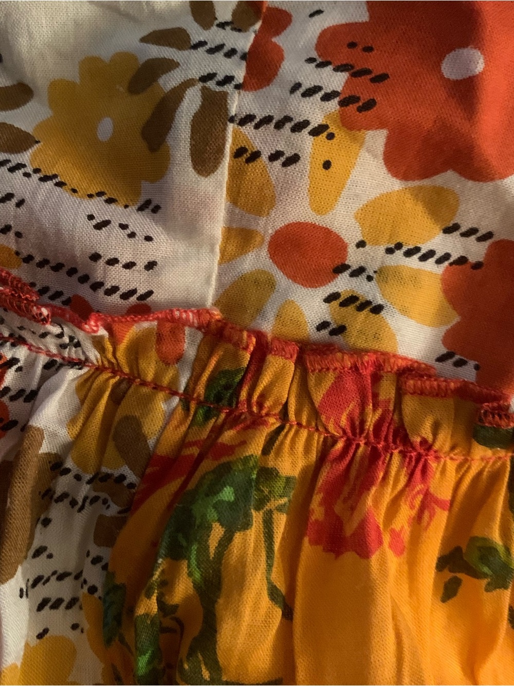 Free People Golden Dreams Strapless Maxi Dress Blue & Orange Floral - Picture 7 of 10